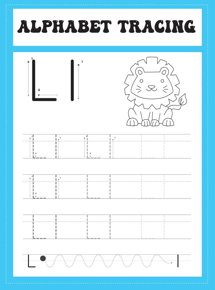 Alphabet Letter Tracing vector