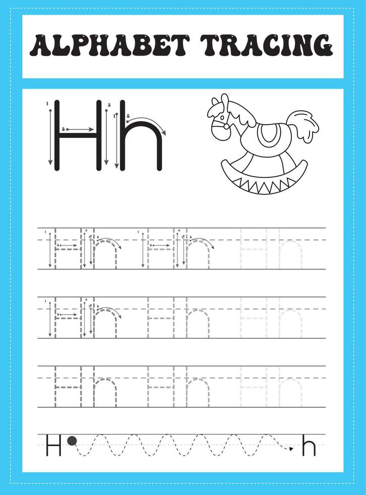 Alphabet Letter Tracing vector