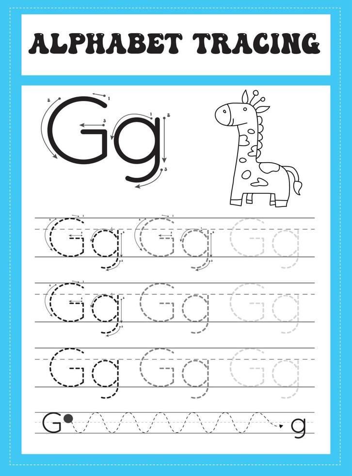 Alphabet Letter Tracing vector