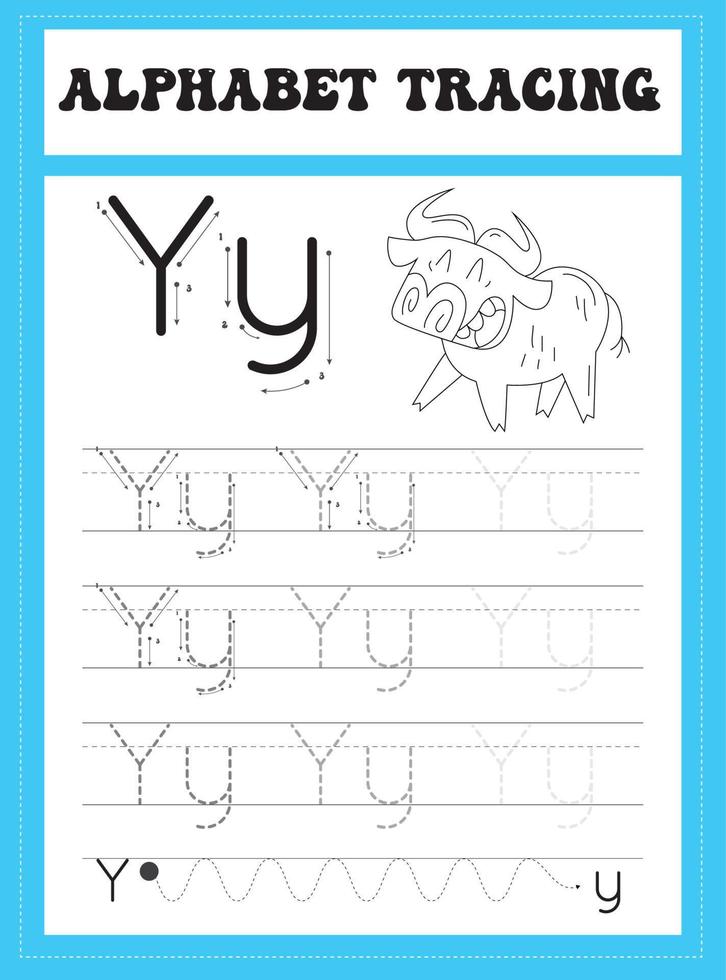 Alphabet Letter Tracing vector