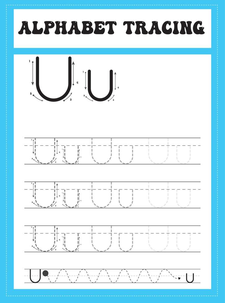 Alphabet Letter Tracing vector
