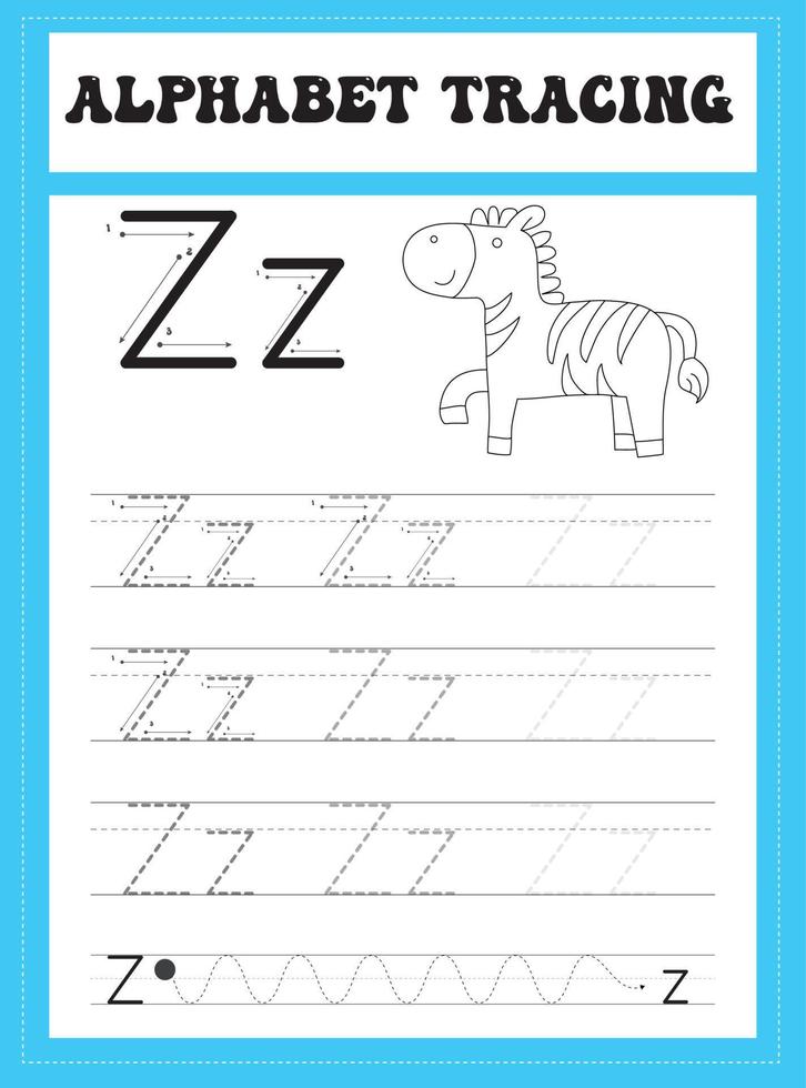 Alphabet Letter Tracing vector