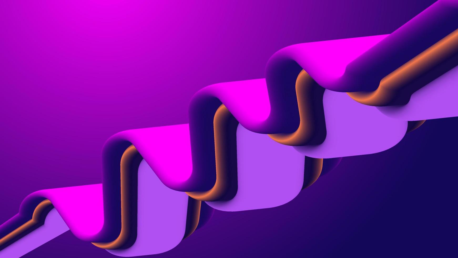 luxury purple wave 3d background vector