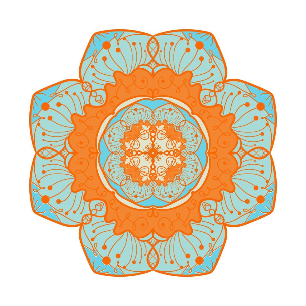 Mandala Line Template vector