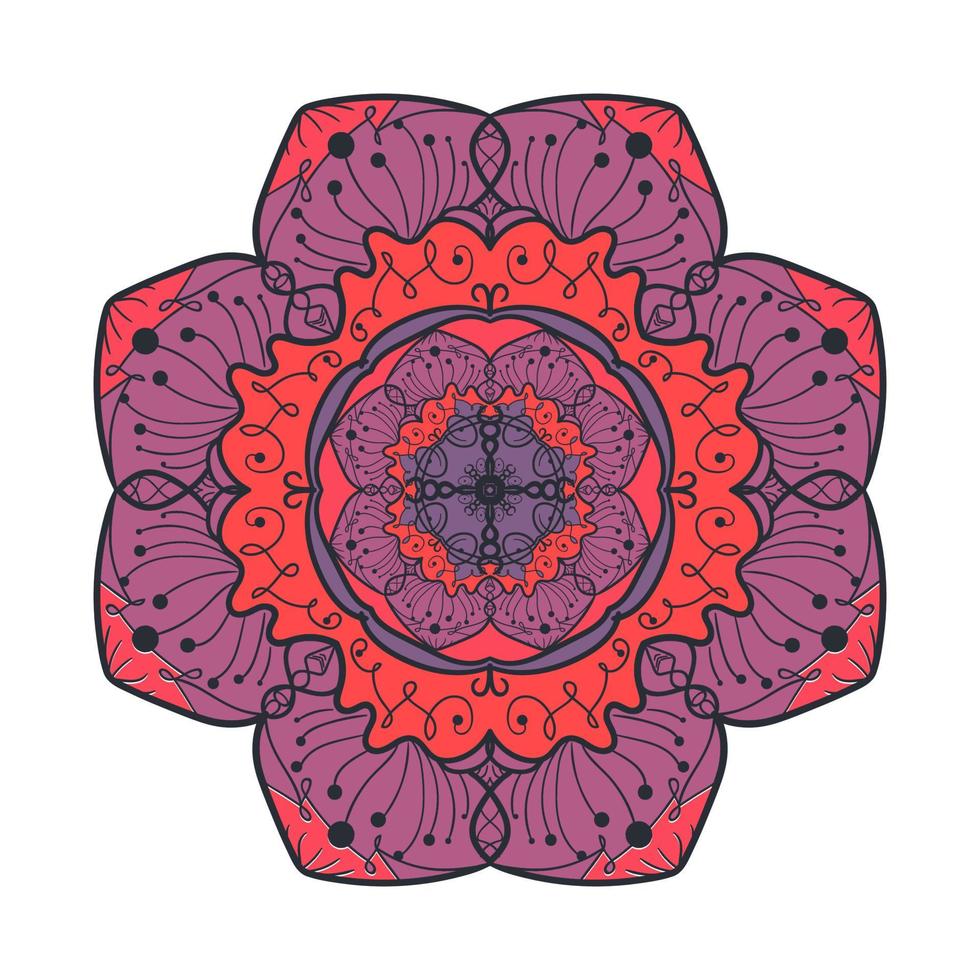 Mandala Line Template vector