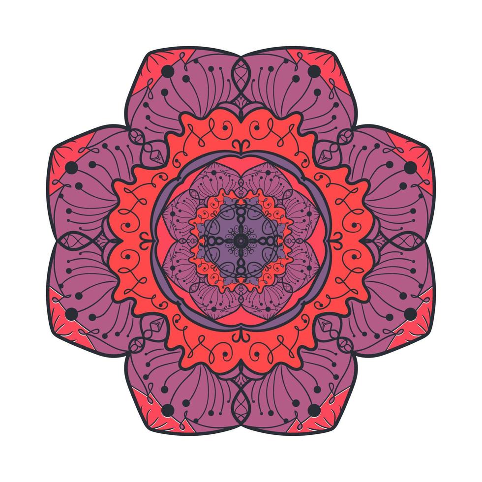 plantilla de línea de mandala vector