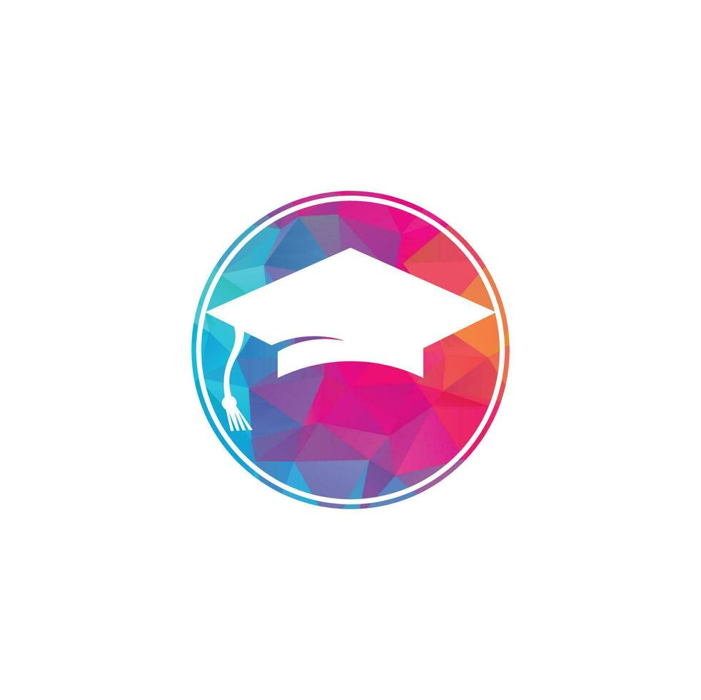 signo vectorial de gorra de graduación. diseño de logotipo vectorial institucional y educativo. vector