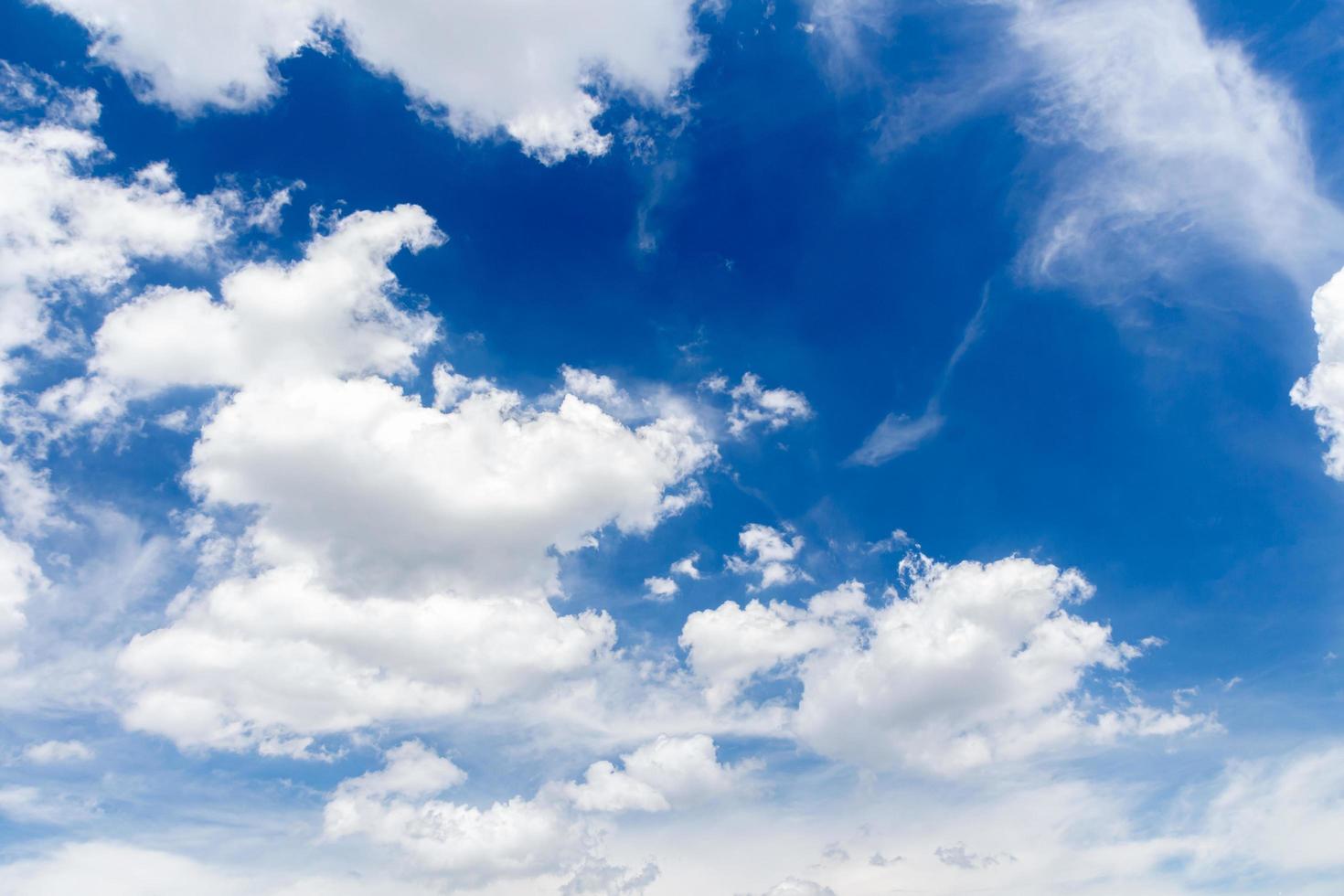 Picture of beautiful white clouds continually moving. , background blue sky photo