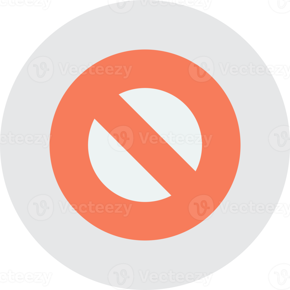 prohibition sign illustration in minimal style png