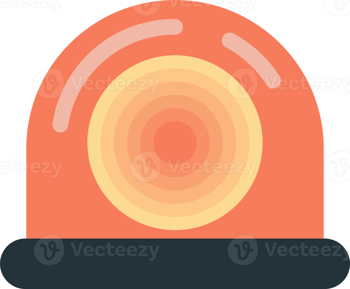 warning light illustration in minimal style png