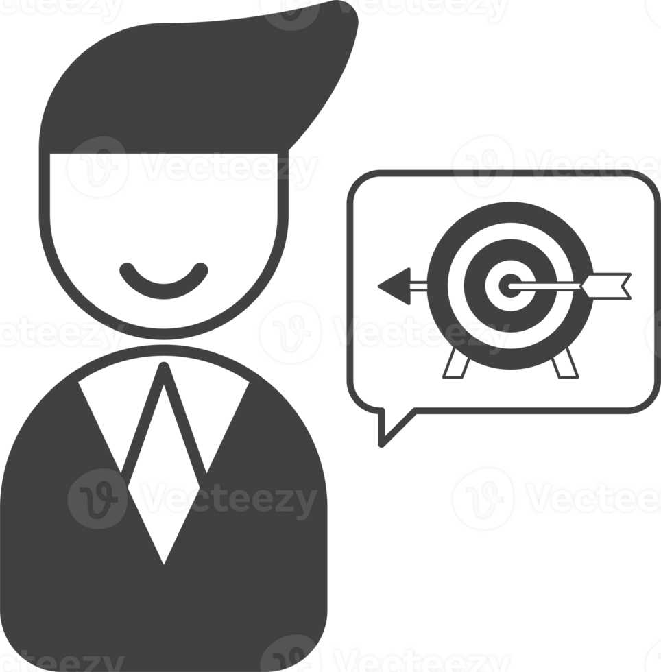 business people and goals illustration in minimal style png