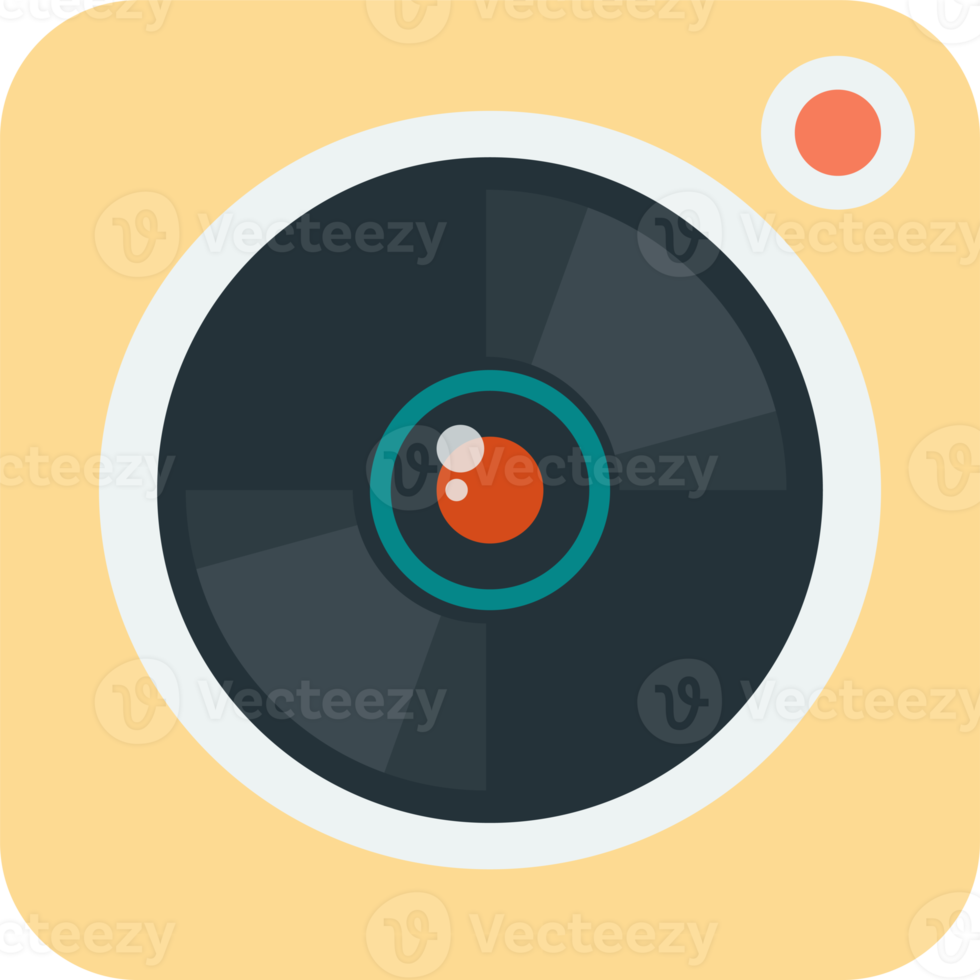 security camera illustration in minimal style png