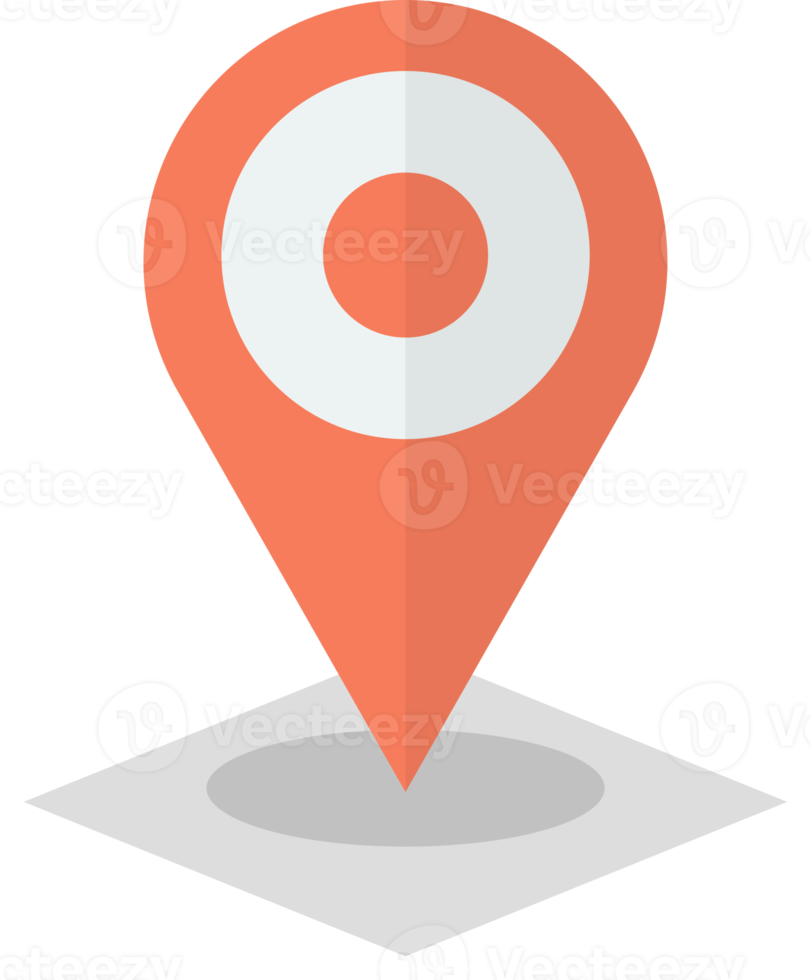 Location pin illustration in minimal style png