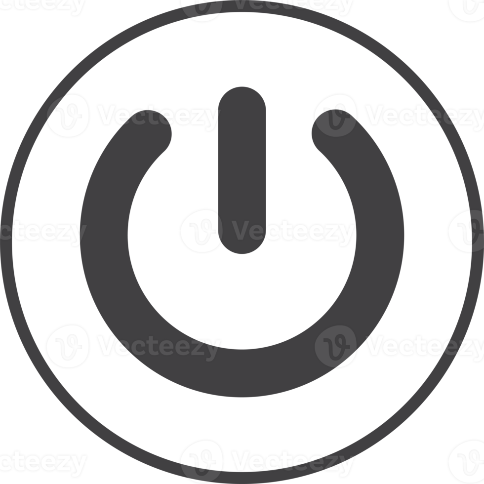 on and off button illustration in minimal style png