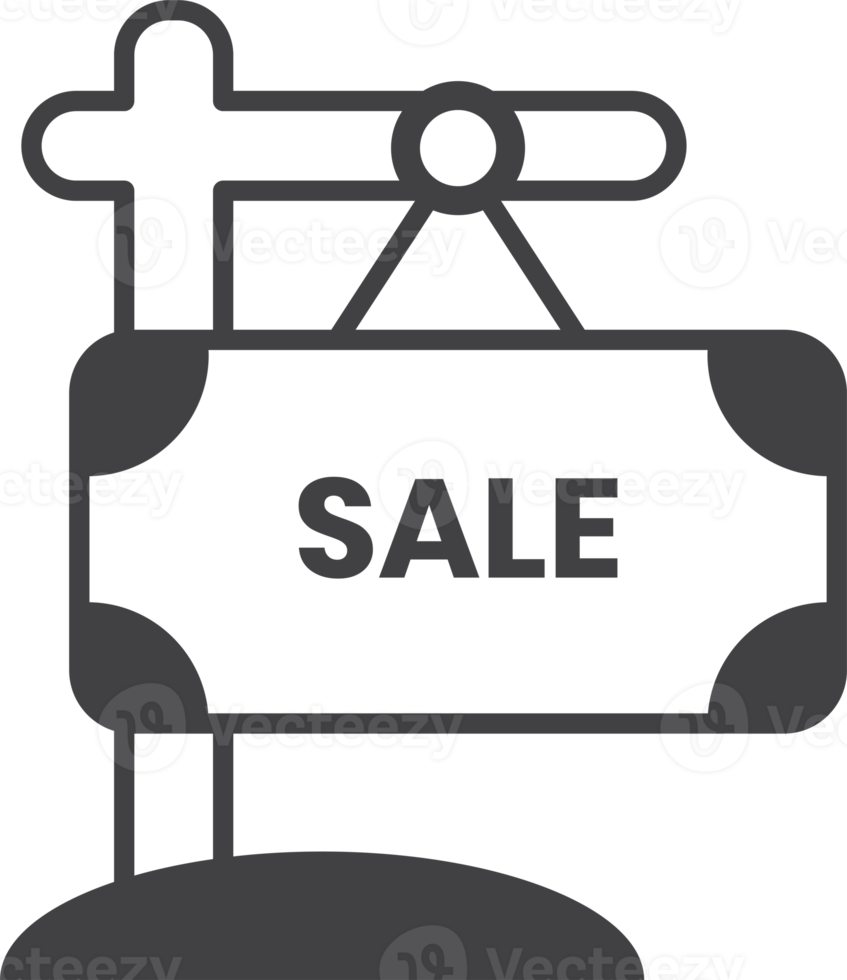 sale sign illustration in minimal style png