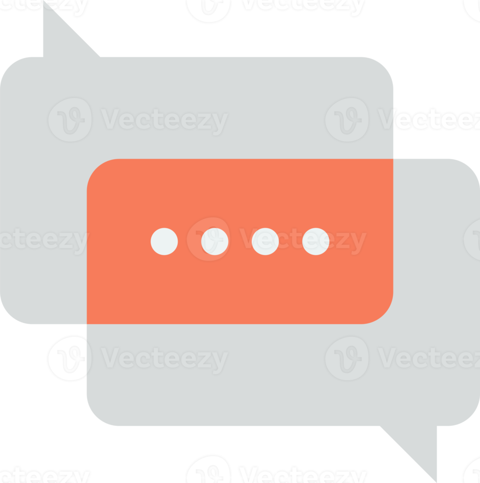 speech box illustration in minimal style png