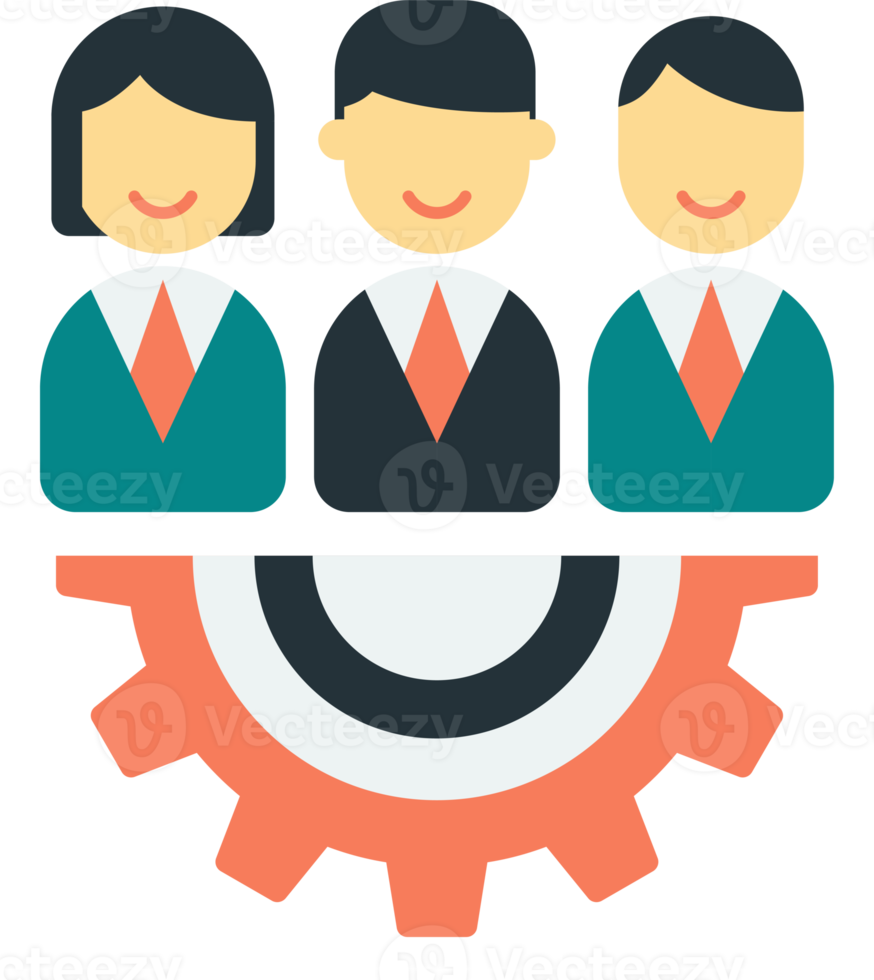 company and team illustration in minimal style png