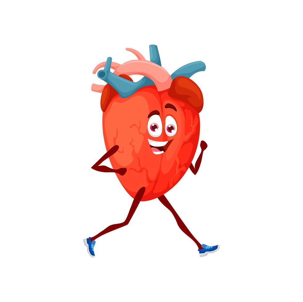 Cartoon running heart character jogging sport 13927898 Vector Art at Vecteezy