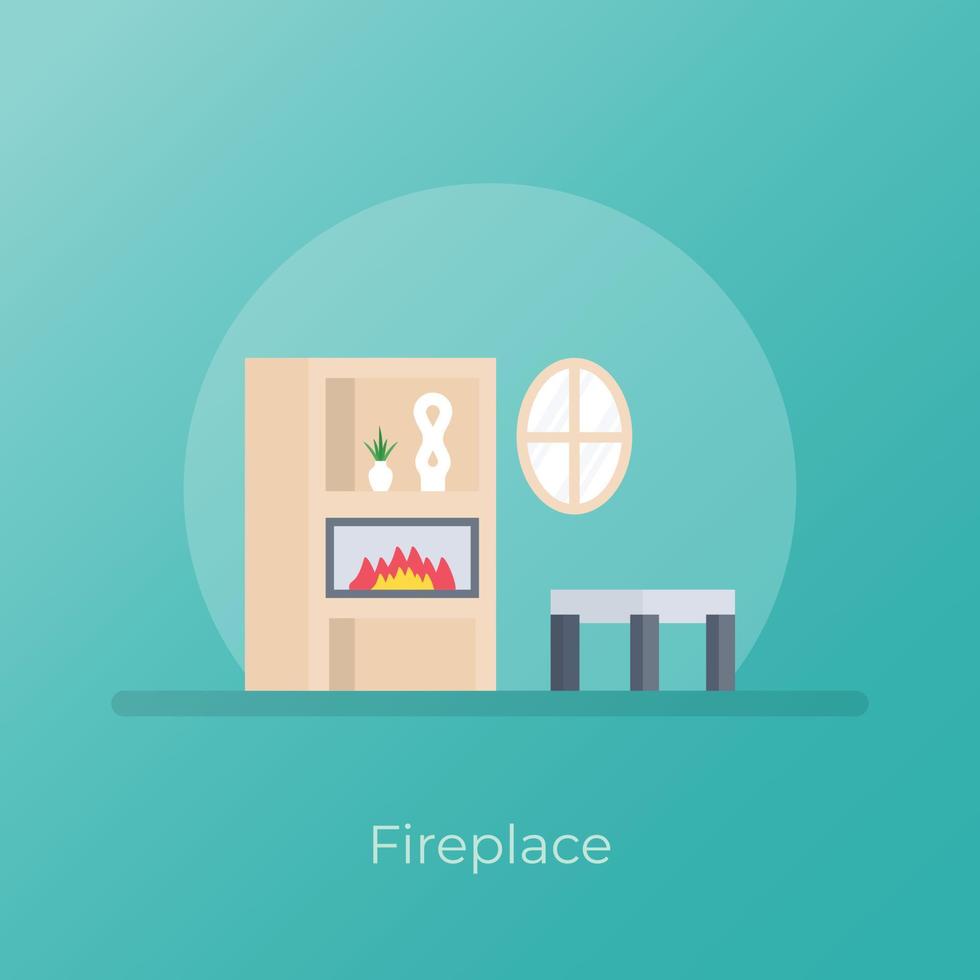 Trendy Fireplace Concepts vector