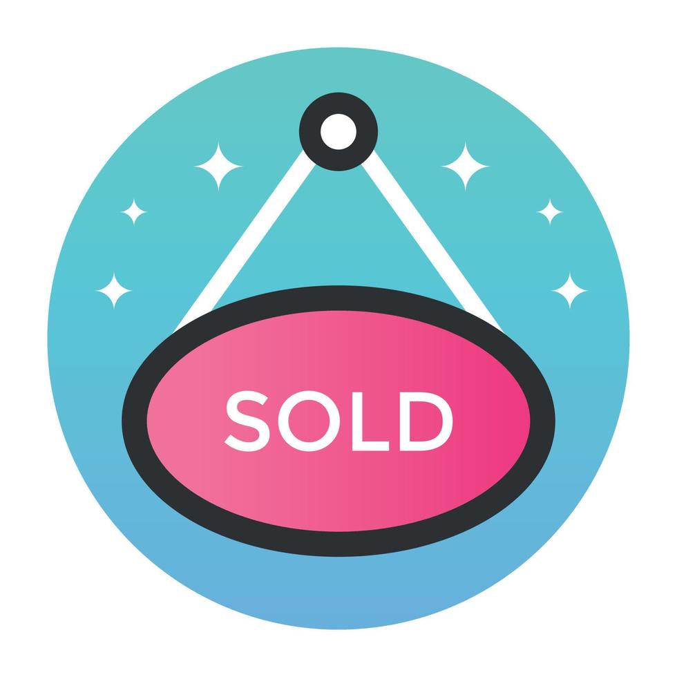 Trendy Sold Tag 13928000 Vector Art at Vecteezy