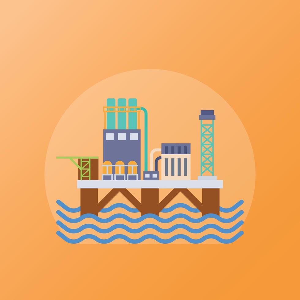 Trendy Hydropower Plant vector
