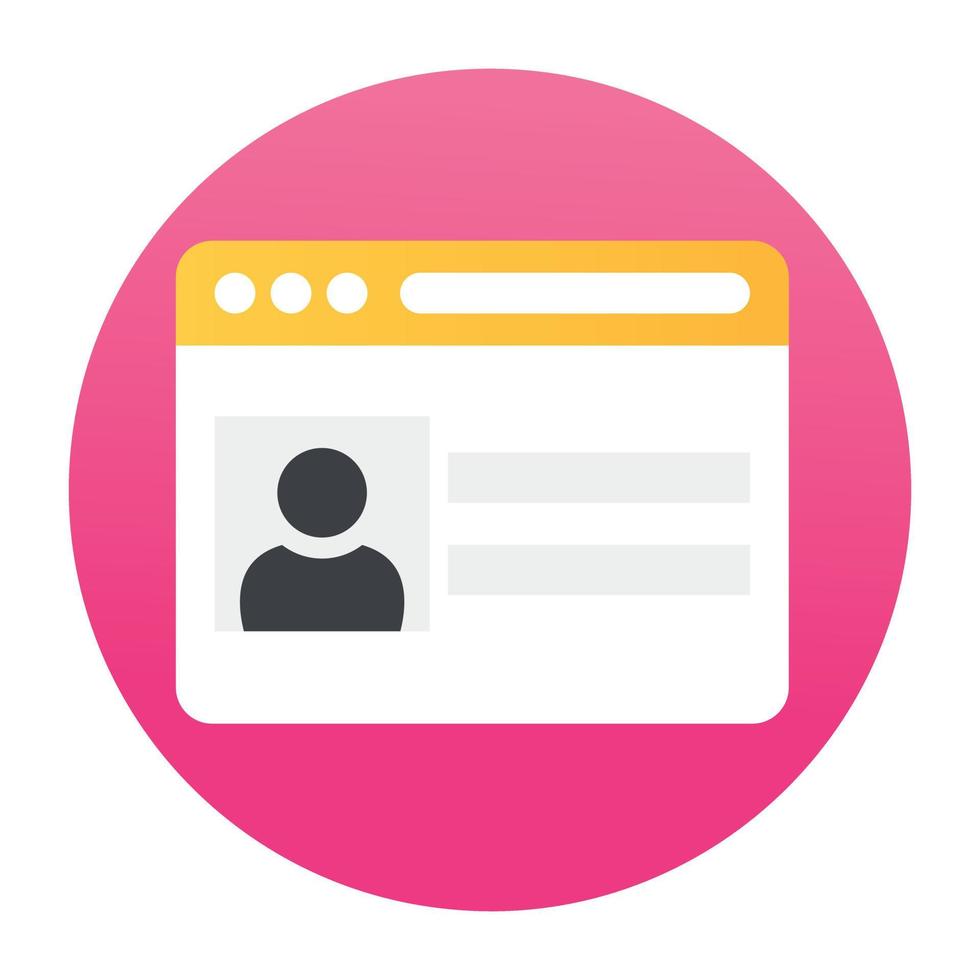 Trendy Personal Website vector