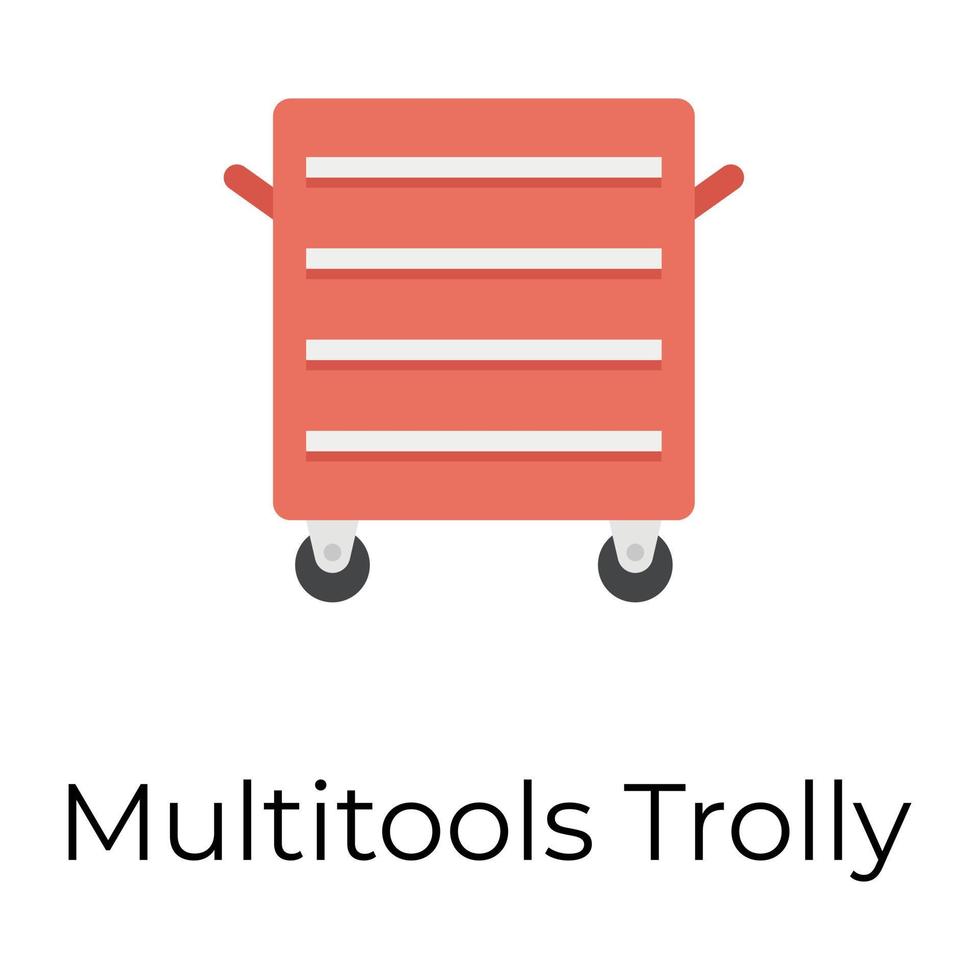 Multi Tool Trolley vector