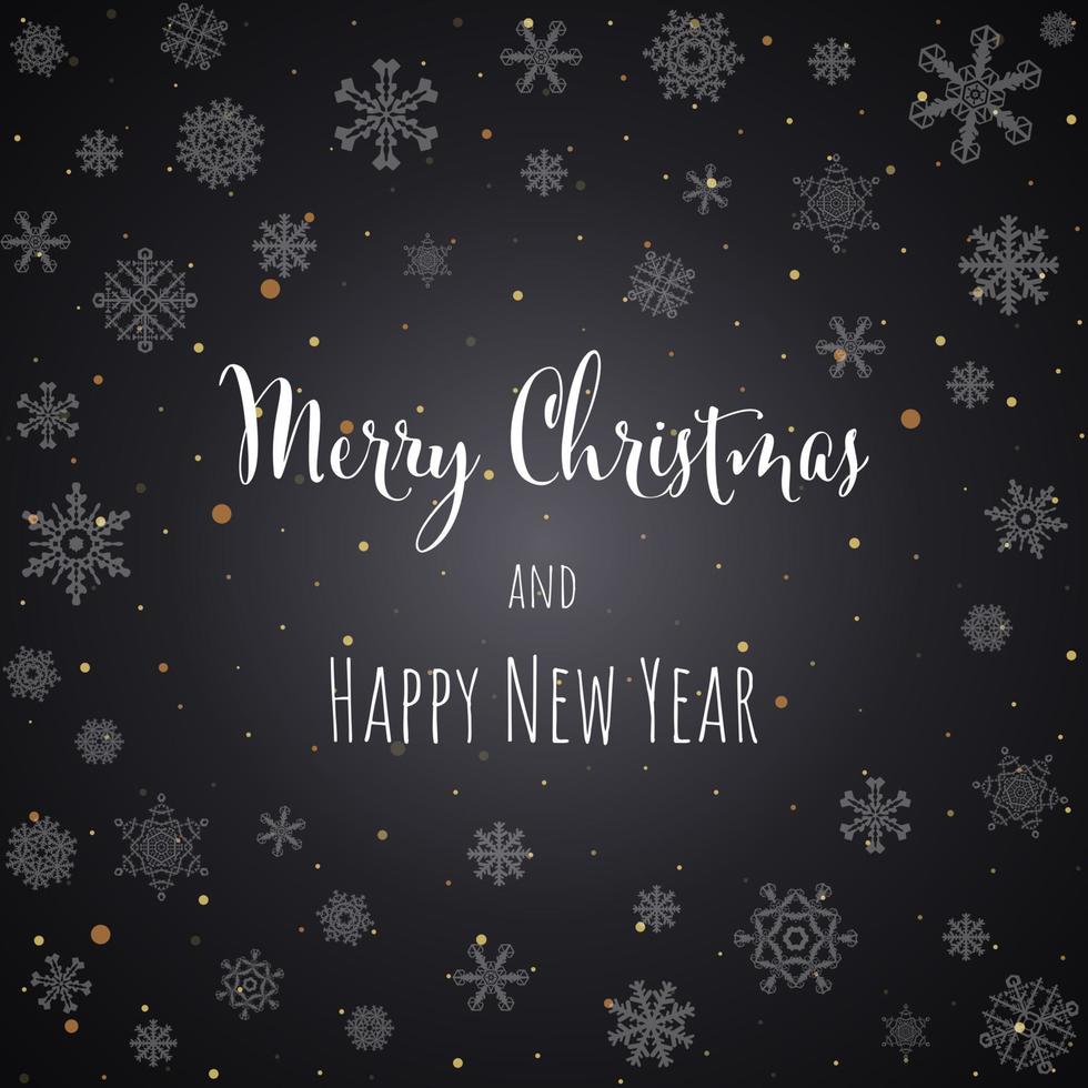 Christmas and New Year background greeting card. Vector illustration