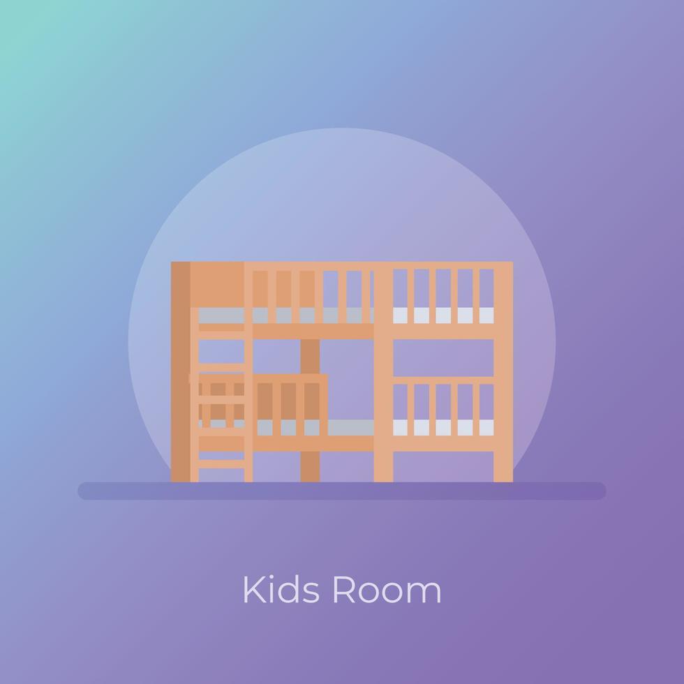 Trendy Kids Room vector