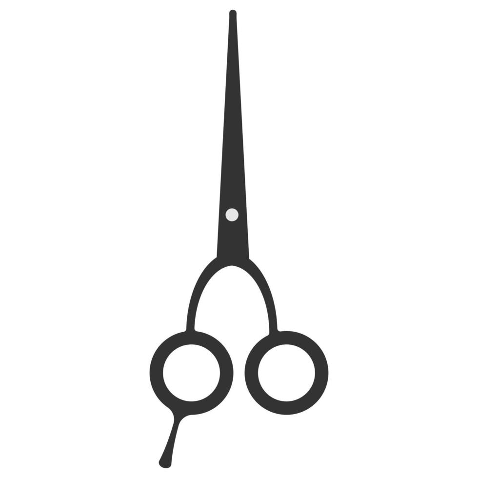 Black hairdressers scissors isolated vector icon.