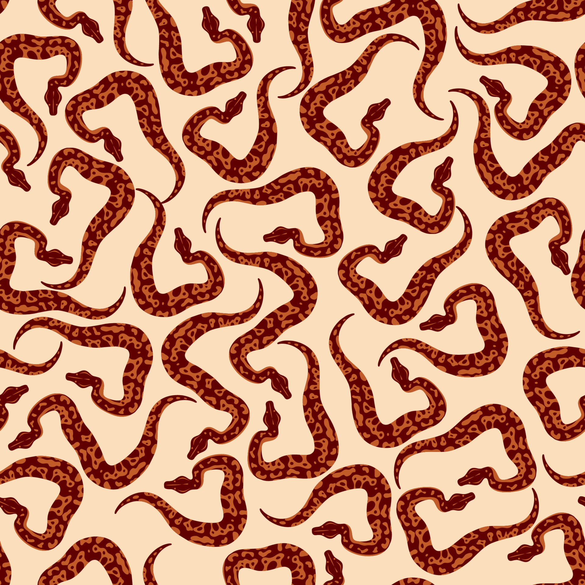 Seamless pattern of red pythons 13928477 Vector Art at Vecteezy