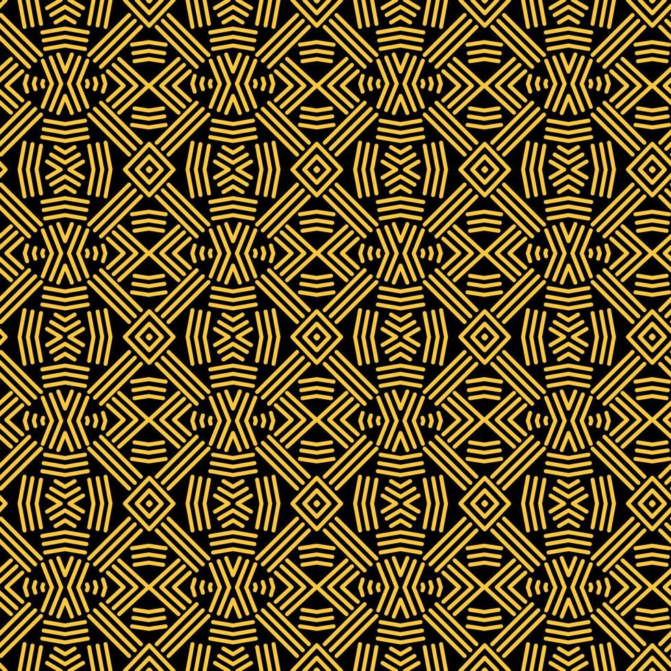 Pattern with a geometric pattern on a black background vector