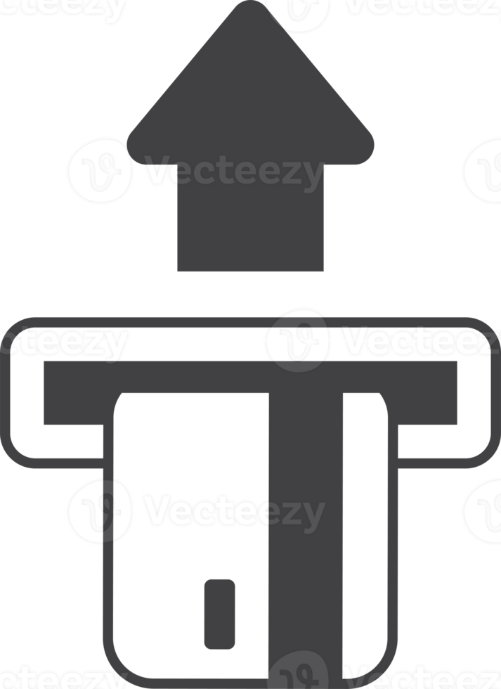 ATM slot illustration in minimal style png