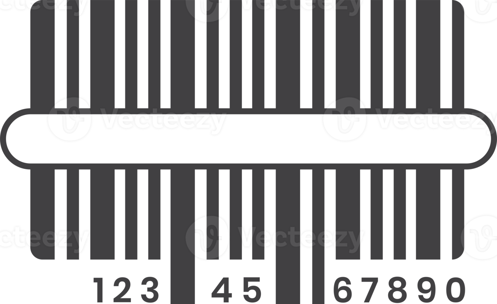 Barcode-Illustration im minimalen Stil png