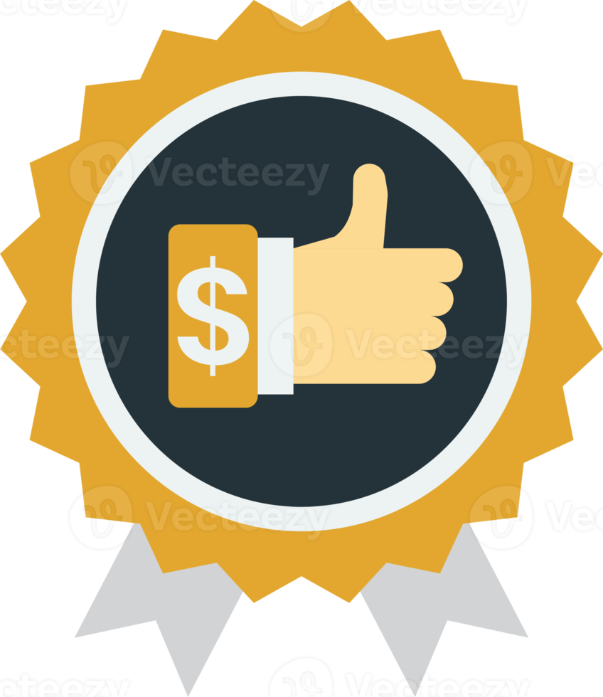 Reward badge illustration in minimal style png