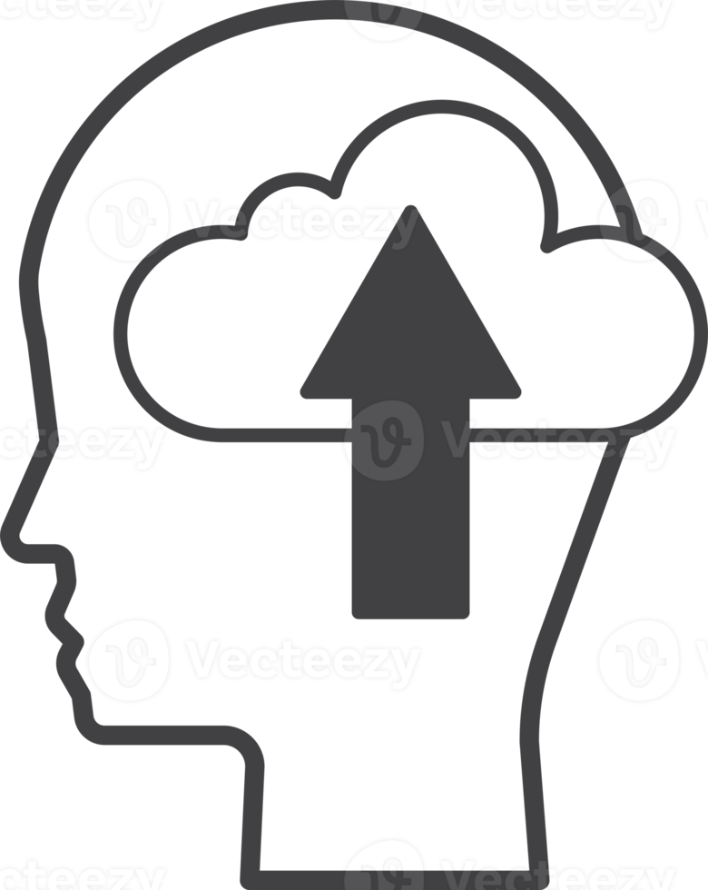 denken ontwikkeling illustratie in minimaal stijl png