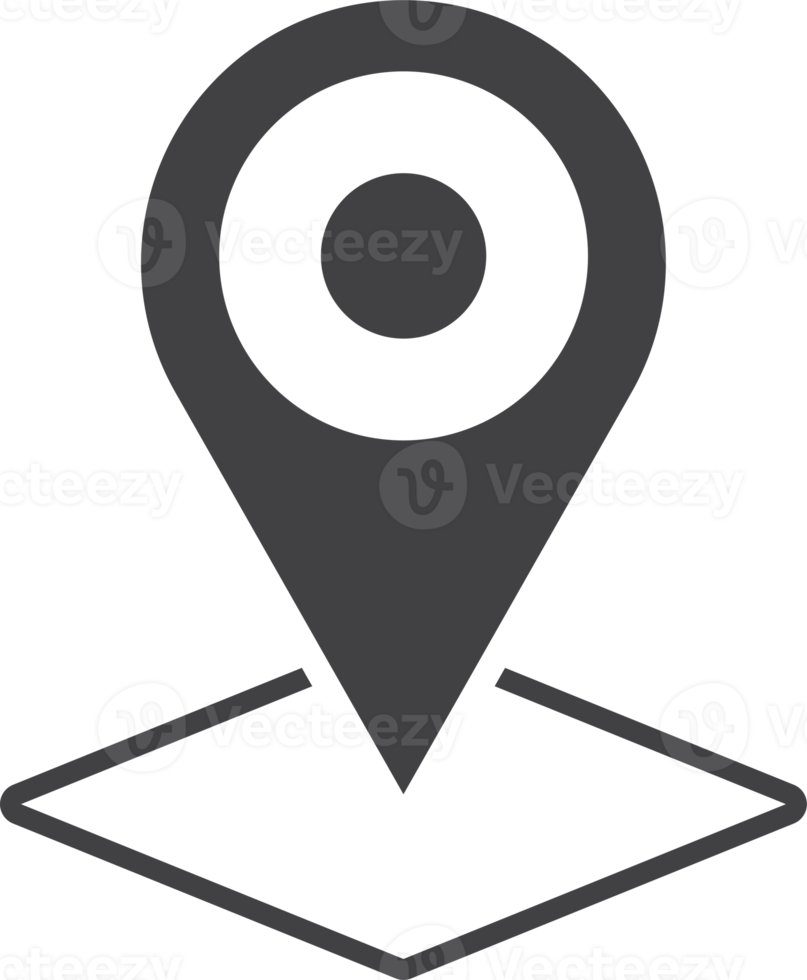 Location pin illustration in minimal style png