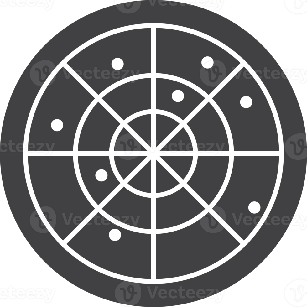 radar screen illustration in minimal style png