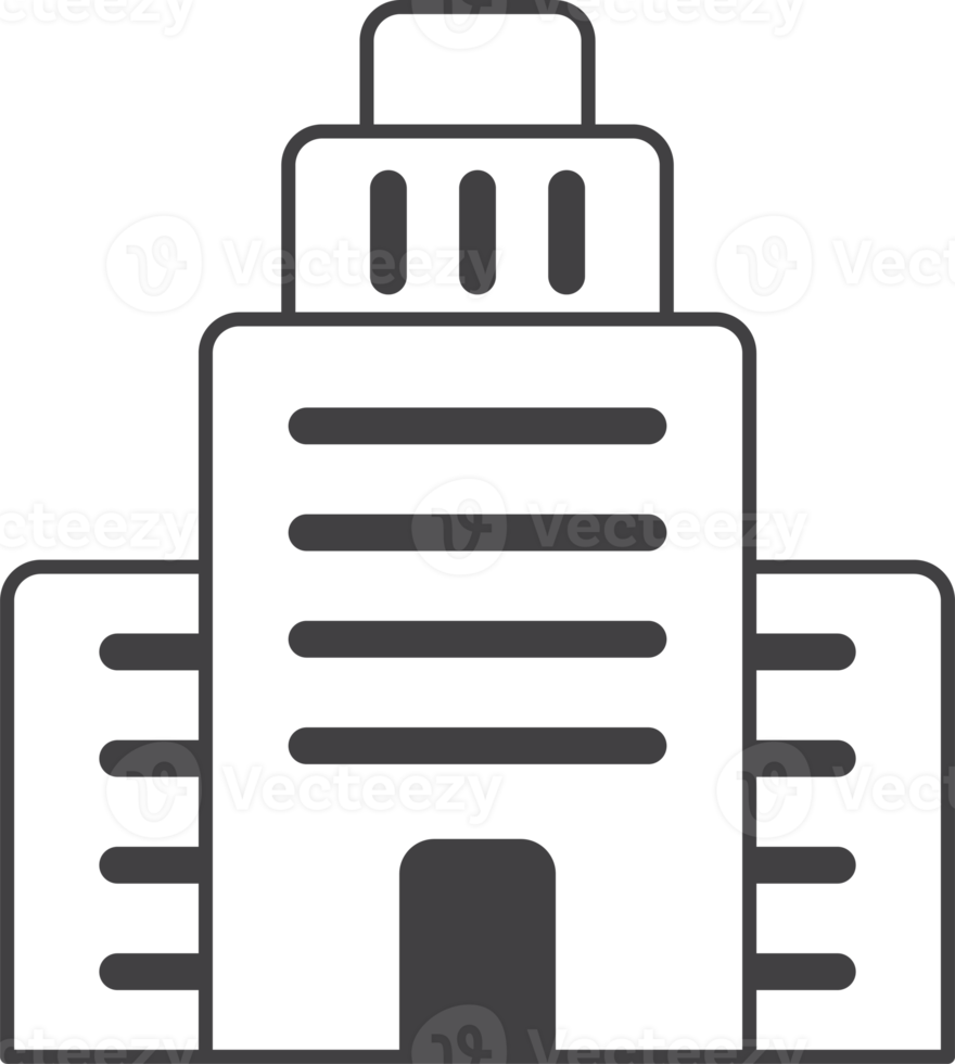 building illustration in minimal style png