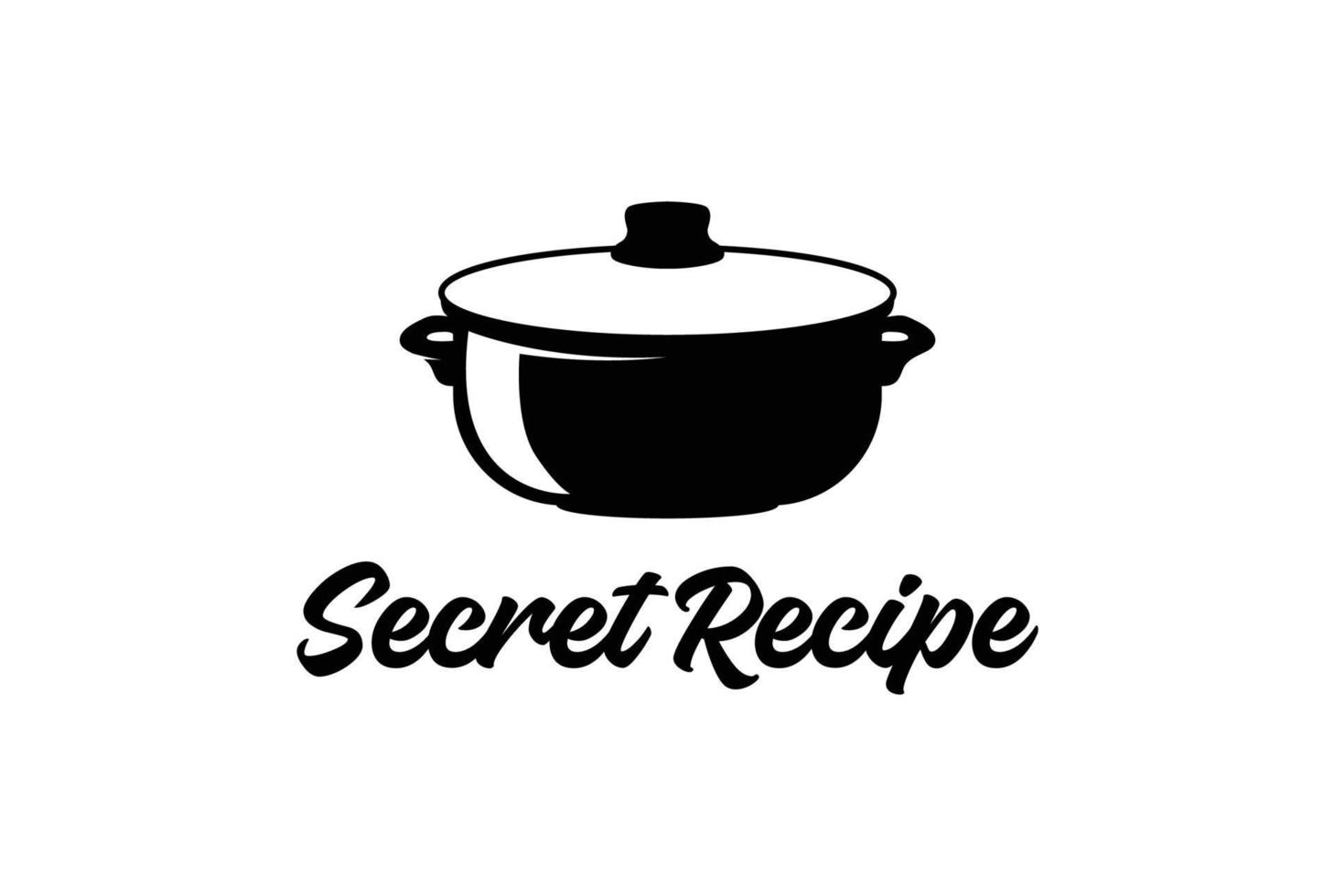 Vintage Cauldron Icon for Food Cook Recipe Restaurant Catering Logo vector