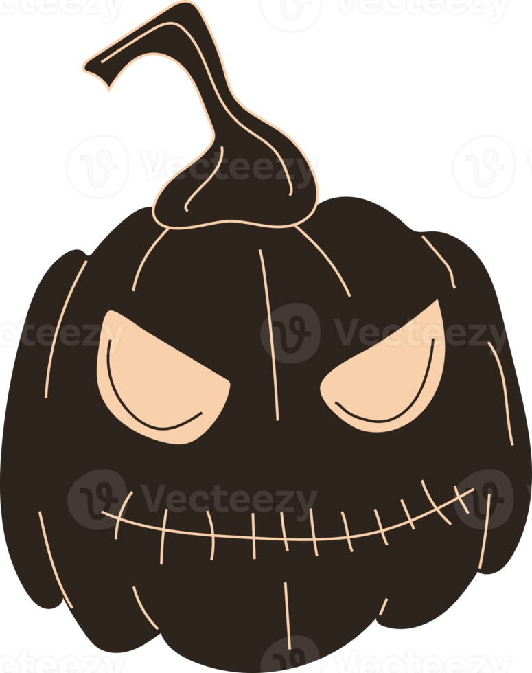 halloween pumpkins, funny faces. All elements are isolated png