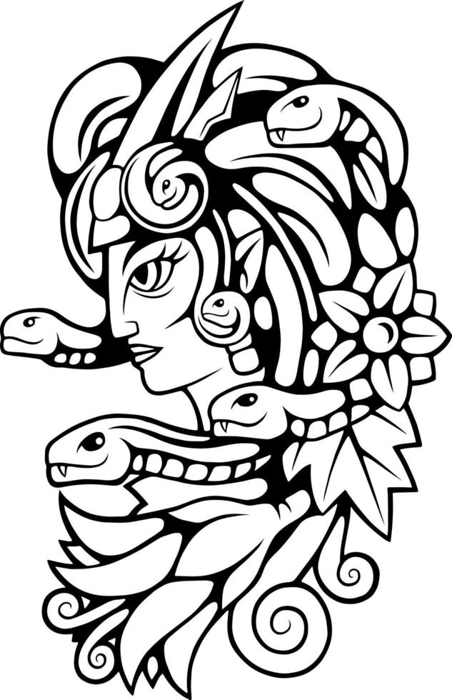 mythological medusa gorgon vector