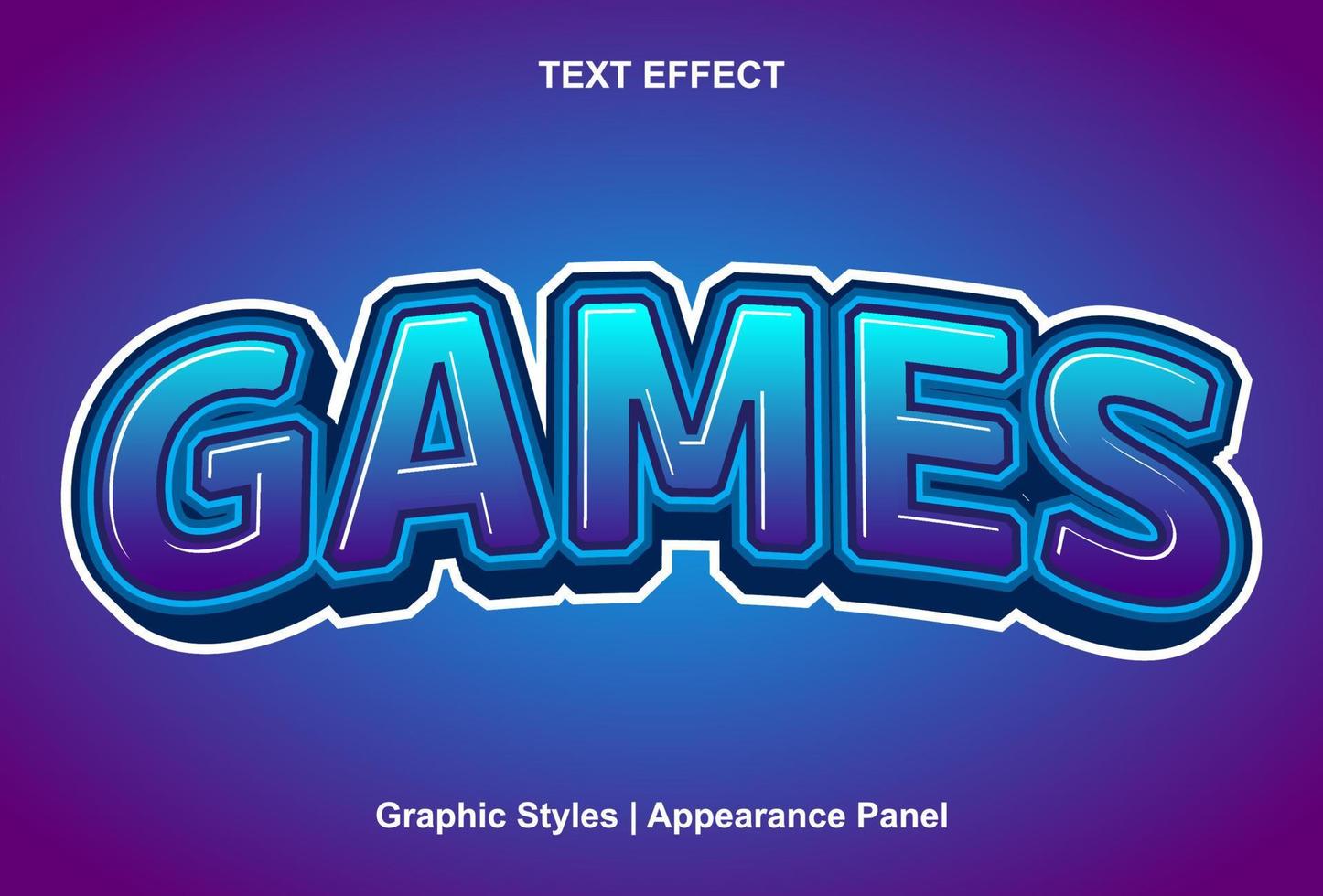 games text effect with graphic style and can be edited. vector