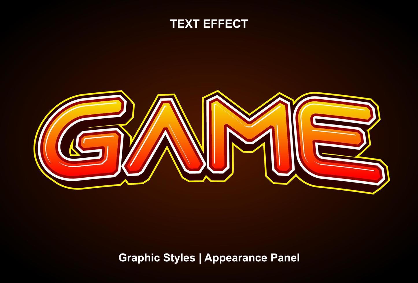 game text effects with graphic style and can be edited. vector