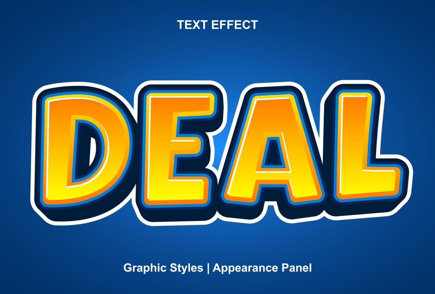 Deal text effect with graphic style and editable vector