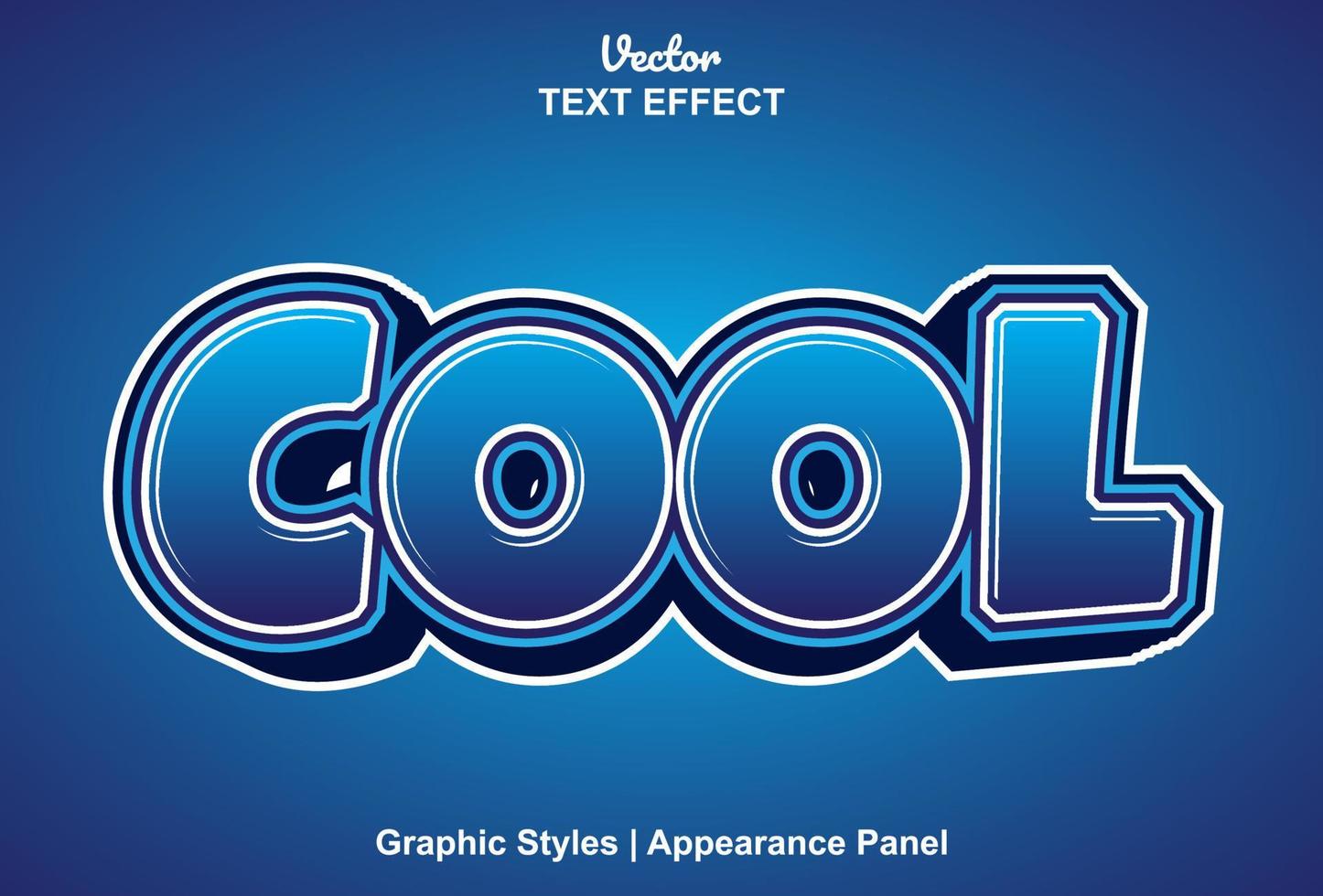 cool text effects with graphic style and editable. vector