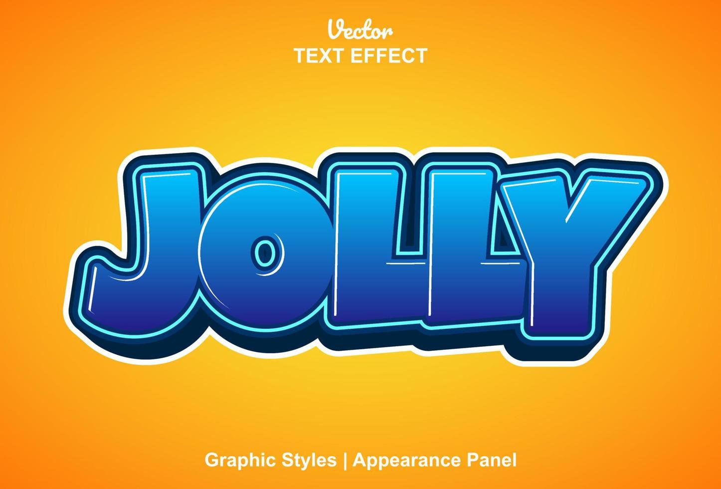 jolly text effect with graphic style and editable. vector