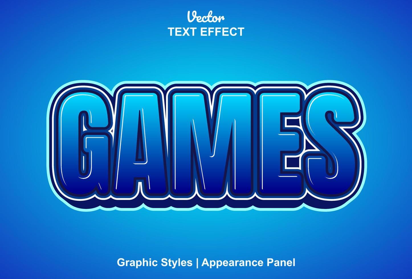 games text effect with graphic style and can be edited. vector