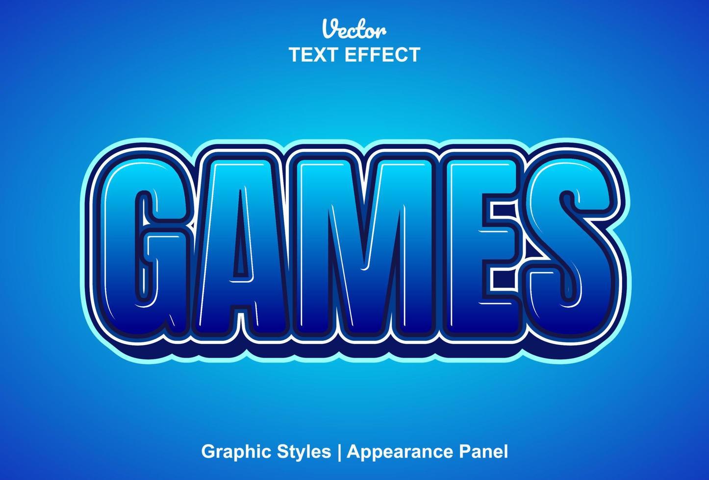 games text effect with graphic style and can be edited. vector