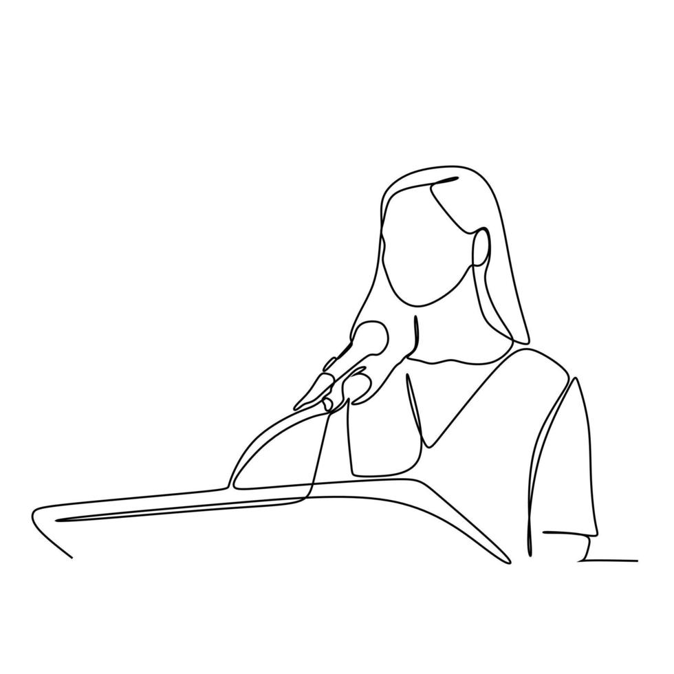 someone giving a speech drawing